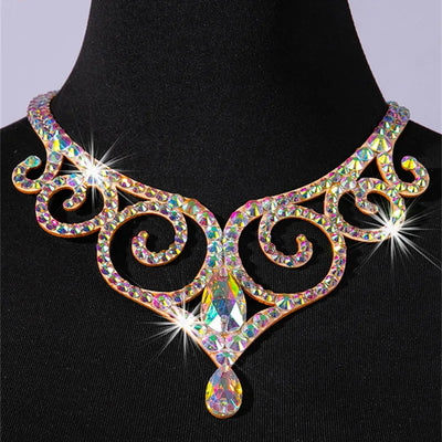 Necklace Collar Choker Ancient Egyptian Costume Belly Dance Jewelry Sparkle Rhinestone Costume Accessory Photography Show Stage