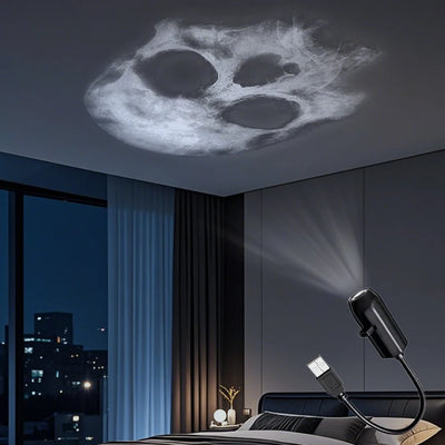 Halloween Theme USB Plug Projection Light Indoor Ceiling Projection Light Wall Ambient Light Holiday Decoration Light Adjustable