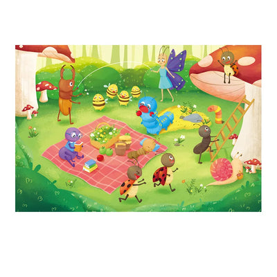 36pcs Carrying Jigsaw Puzzle Children Paper Large Pieces Puzzle Enlightenment Gift 3-6 Years Old Baby Toys Toddler Puzzle