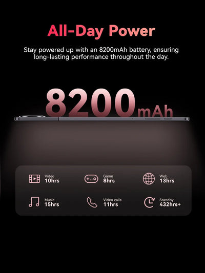 Cubot TAB 70, 2025 New Tablet Android 14, Octa-Core, 16GB RAM(6GB+10GB), 128GB ROM, 10.95