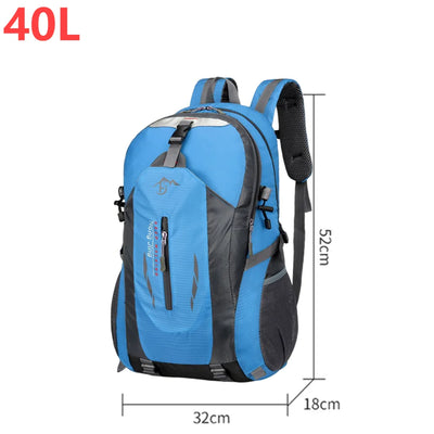 40L 840D Portable Waterpr Backpack Folding Mountaineering Bag Ultralight Outdoor Climbing Cycling Travel Knapsack Hiking Daypack