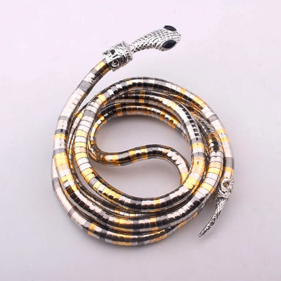 Snake Bone Chain Snake Shape Necklace Fashion Punk Jewelry Accessories Women Men Twistable Wrap Necklace Collar Bendable