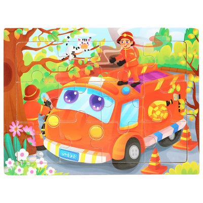 Economy 30piece Montessori 3D Puzzle Cartoon Animal Wooden Jigsaw Puzzle Board Game Educational Toys For Children Gifts