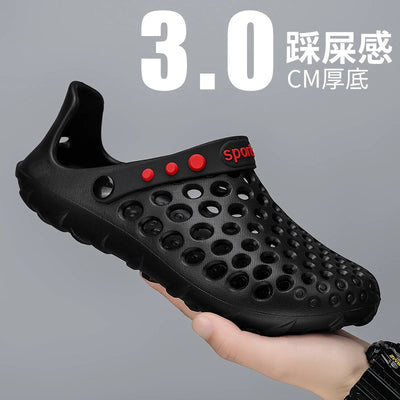 Summer Shoes Men Clogs Eva Slippers Men Flat Sandals Breathable Hole Shoes Men Beach Home Leisure Slides Men Summer Shoes