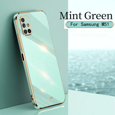 Funda de TPU suave para Samsung Galaxy M51 con protección antihuellas para la cámara.