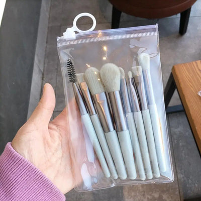 8PCS Macaron Makeup Brushes Set Eye Shadow Foundation Women Cosmetic Brush DIY Blush Powder Blending Beauty Soft Make Up Tools