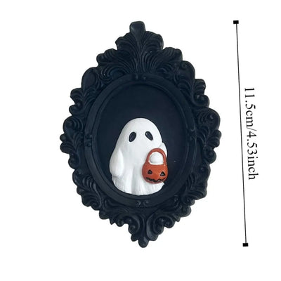 Resin Halloween Gothic Statue Halloween Themed Wall Mounted Ghost Wall Hanging Ornament Handcrafted Model