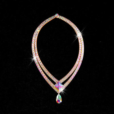 Necklace Collar Choker Ancient Egyptian Costume Belly Dance Jewelry Sparkle Rhinestone Costume Accessory Photography Show Stage