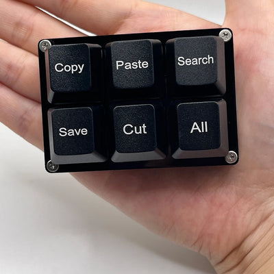 6Keys Copy Paste Search Save Cut Keyboard One Handed OSU Keypad Programmable Mechanical Shortcut Macro Keyboard for Working Game