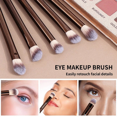 12PCS Makeup Brush Set - Foundation, Concealer, Eyeshadow & Blush Brushes for Face