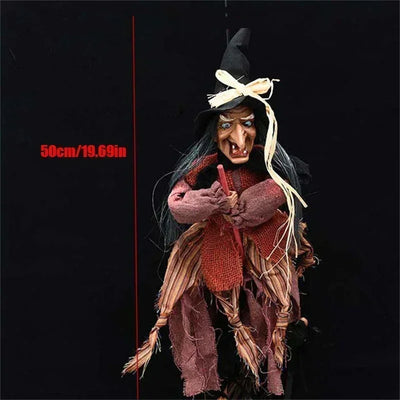 1PC Halloween Hanging Animated Decorations Talking Shaking Scary Clown with Chain Voice Control Outdoor Yard Haunted House Prop