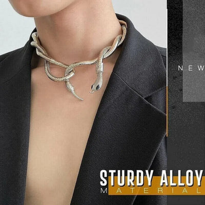 Snake Bone Chain Snake Shape Necklace Fashion Punk Jewelry Accessories Women Men Twistable Wrap Necklace Collar Bendable