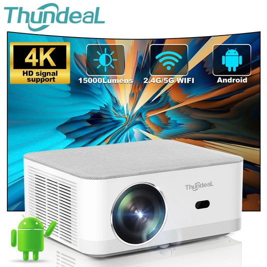 ThundeaL Portable Mini Projector TD92 Pro FHD 1080P Full HD Beam 4K Video WiFi Android Projector TD92Pro 3D Movie Home Theater