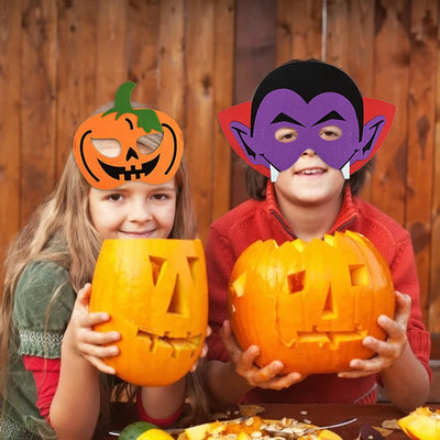 Halloween Pumpkin Ghost DIY Mask Children's Ghost Festival Party Makeup Dance Props Halloween Decoration Supplies Felt Eye Mask