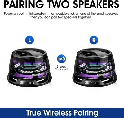 Portable Bluetooth Speaker G200 RGB Lighting Magnetic Speaker BT5.3 Mini Sound Box 7 Hours Playback Phone Holder