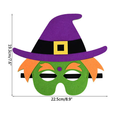 Halloween Pumpkin Ghost DIY Mask Children's Ghost Festival Party Makeup Dance Props Halloween Decoration Supplies Felt Eye Mask