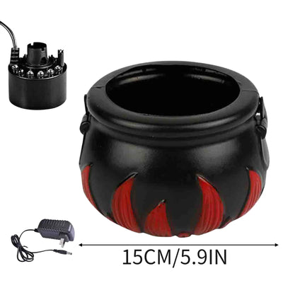 Halloween Party Decoration Witch With Light Pot Mist Plastic Bowl Decoration Candy Bucket Decor Witch Cauldron with Mist Maker