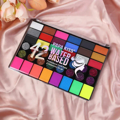 42 Color Eye Shadow Palette Face Body Painting Make Up Easy To Clean Makeup Body Paint Festival Halloween Body Paint Wholesale