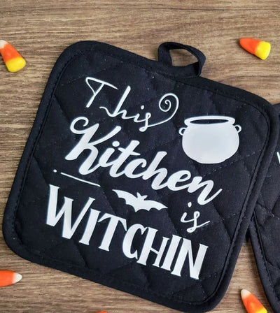 Potions by witch Pot Holder Halloween eve party kitchen home decoration Spooky Theme birthday October housewarming hostess gift