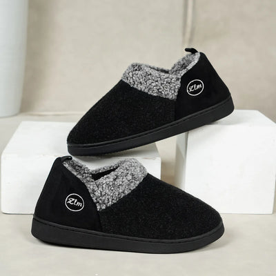 Kidmi Winter Fur Women Shoes Loafers Antiskid Outdoor Warm Cotton Shoes Soft Fleece Fuzzy Women Shoes Indoor Cozy House Slippers