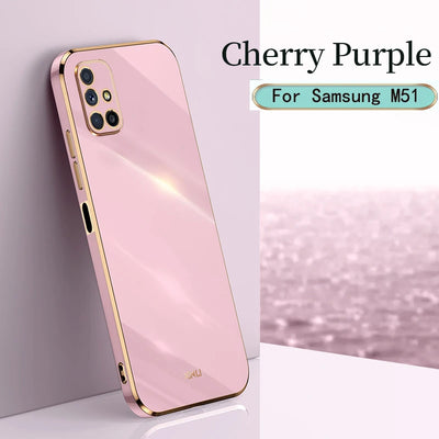 Funda de TPU suave para Samsung Galaxy M51 con protección antihuellas para la cámara.