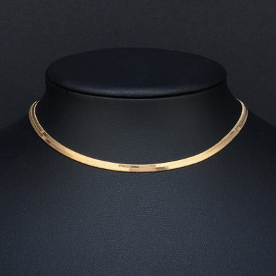 Punk Clavicle Flat Blade Snake Link Choker Necklace Gold Silver Color Stainless Steel Neck Chains For Women Jewelry Chocker 2023