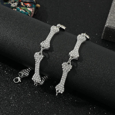 Bone Bead Necklace - 10-Segment Skeleton Spine Pendant, Gothic Jewelry Gift for Men & Women, Edgy Bohemian Accessories