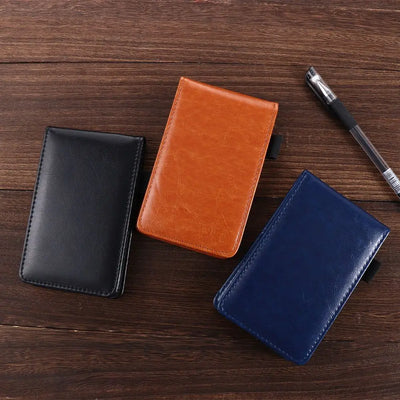 Multifunction Pocket Planner A7 Notebook Small Notepad Note Book Leather Cover Business Diary Memos Office School Stationery