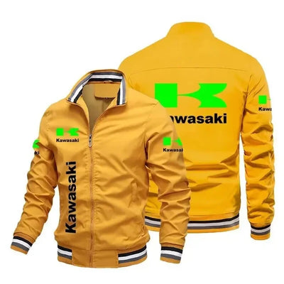 2024 Men's Jacket Motorcycle Jacket Casual Windproof Jacket Racing Jacket Plus Size Kawasaki Sports Shirt Tops