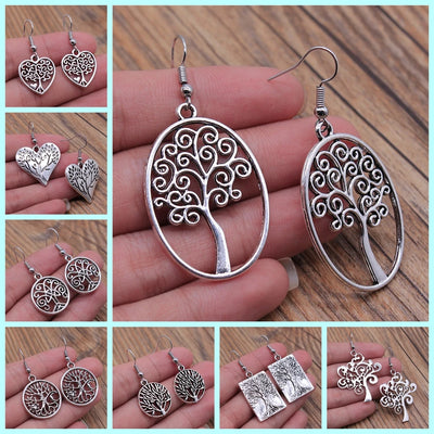 Tree Earring Women Drop Earrings Round Tree Dangle Earrings Women Fashion Jewelry Gift For Women