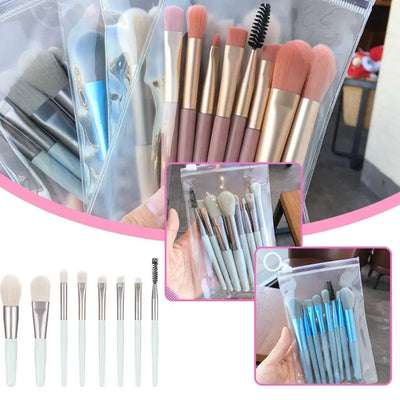 8PCS Macaron Makeup Brushes Set Eye Shadow Foundation Women Cosmetic Brush DIY Blush Powder Blending Beauty Soft Make Up Tools