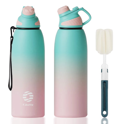 FEIJIAN-Stainless Steel Thermo Bottle with Magnetic Lid, Insulated Vacuum Flask, Outdoor Sport Water Bottle, Keep Cold, 1500ml