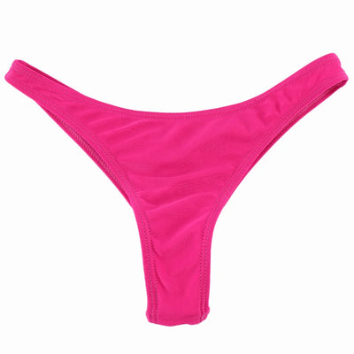 Fashion Ladies Thong Swim Trunks Multiple Colors Solid Color Pleated Thong Swimwear Women Swim Trunks Bikini Swimwear