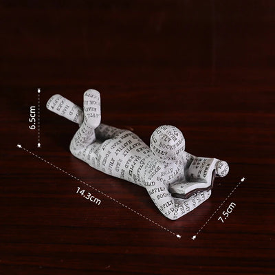 Creative Bookshelf Decorative Crafts Resin Reader Decoration Home Study Decorative Crafts Decoration