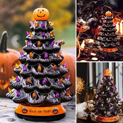 2025 Halloween Glowing Decorations Halloween Luminous Decorative item Halloween Tree Gifts Festive Christmas Tree Gift Decor
