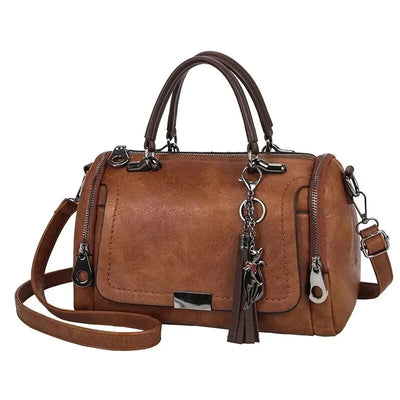 Classic Women Shoulder Bag Ladies Tassel Designer Handle Handbag Casual Women PU Leather Messenger Tote Bag Women