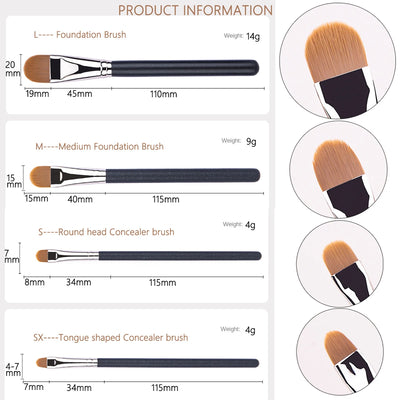 Ultra Thin Foundation Brush Lightweight and Thin Face Contour Brush Flat Contour Brush Blending Foundation Cream Makeup Brushes