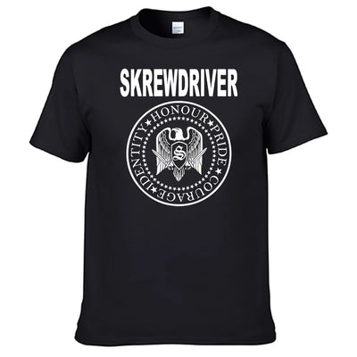 Band Skrew drivers T Shirt 100% Cotton Men Shirt N00