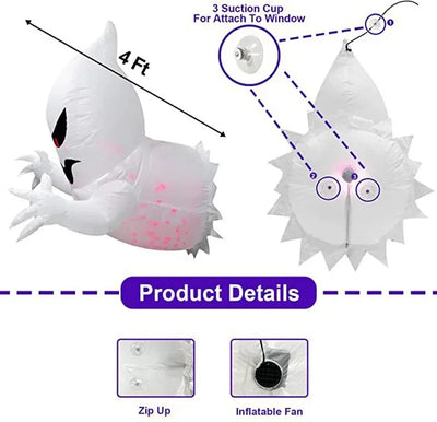 Halloween Blow Up Inflatable Giant Ghost Scary Air Inflation Phantom Unique Coming Party Outside Yard Garden Lawn Decor Props