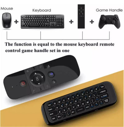Bluetooth 5.2 Keyboard Wireless Mini Keyboard Rechargeable Keyboard with 2.4G Wireless Voice Control Air Mouse for TV BOX Laptop