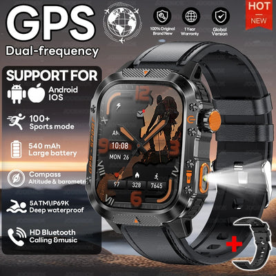 2025 New For HUIAWE GPS Smart Watch Men 540 mAh Battery 3ATM Waterproof Smartwatch Compass Altimeter Barometer Sport Bracelet