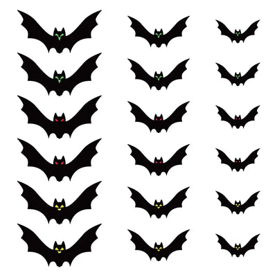 18pcs Bat Pendant Halloween Decoration Terrifying Atmosphere Photography Props Party Supplies Background Decoration Pendant
