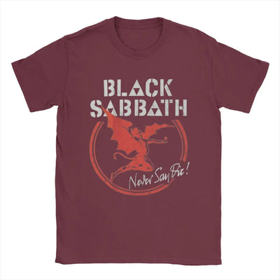 Men's T-Shirts Black Cool Sabbaths Novelty Cotton Tee Shirt Short Sleeve T Shirt Round Collar Tops Gift Idea