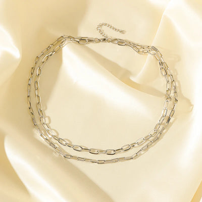 EILIECK 316L Stainless Steel Silver Color Flat Snake Bone Chain Necklace For Women New Fashion Neck Chain Jewelry Holiday Gifts