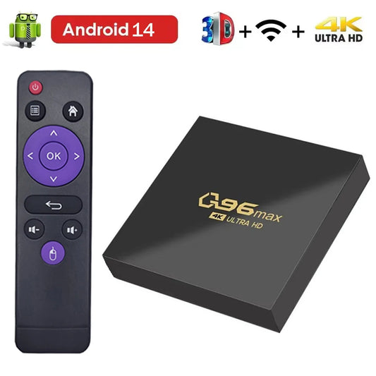 Android 14.0 Q96 MAX Smart TV Box 4G WIFI Set-top Box Allwinner H313 Android Quad Core Media Player Smart TV Box