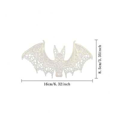2pc Lace Halloween Bat Ghost Festival Decoration Black Halloween Decoration Accessory for Diy Clothing
