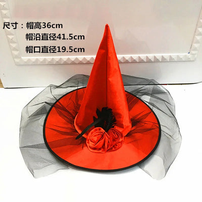 Holiday Party Supplies Halloween Witch Hats Makeup Costumes Props Halloween Decorations for Home День Рождения Декор Witch Hat