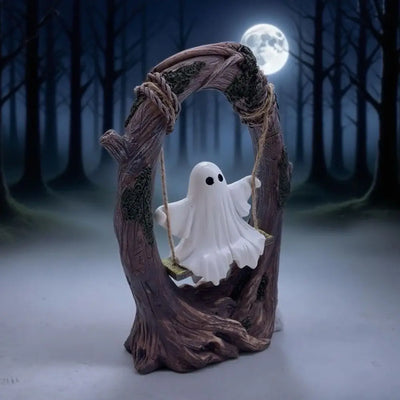 Halloween Themed Halloween Swing Ghost Ornament Handicraft Model Spooky Ghosts Decor Statue Collectible