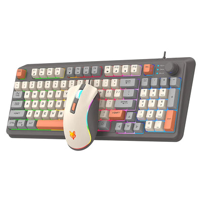 K820 USB Wired Game Keyboard Mouse Set Illuminated Desktop/Laptop Home Office Female Male Keyboard