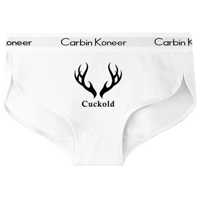Antlers Cuckold Sexy Print Underwear for Women Cute Women Panties Premium Cotton Underpant Women Intimates Underwear Women